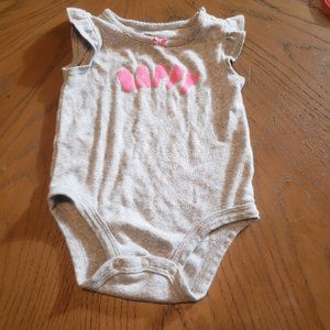 Carter's 9m Gray Short Sleeve Onesie